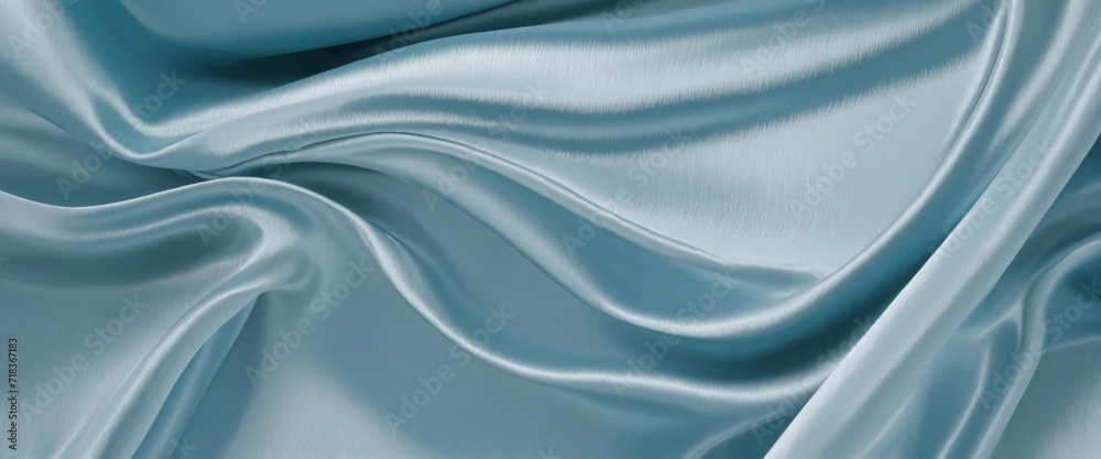 Obraz premium Silky Blue Wave Pattern