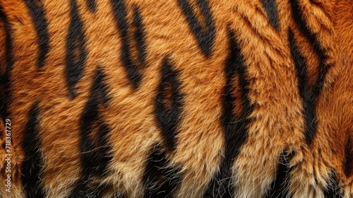 Close up of tiger fur animal print background. Fashionable skin texture banner