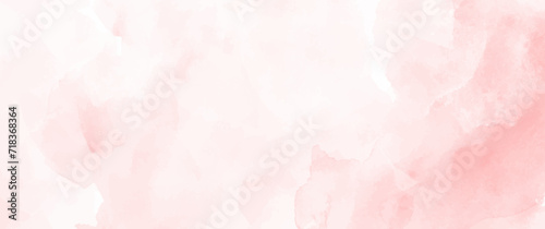 Fototapeta Naklejka Na Ścianę i Meble -  Elegant pink watercolor vector art background for cards, flyer, poster, banner and cover design. Hand drawn flower illustration for Valentines Day. Watercolor brush strokes. Rose. Flower backdrop.	