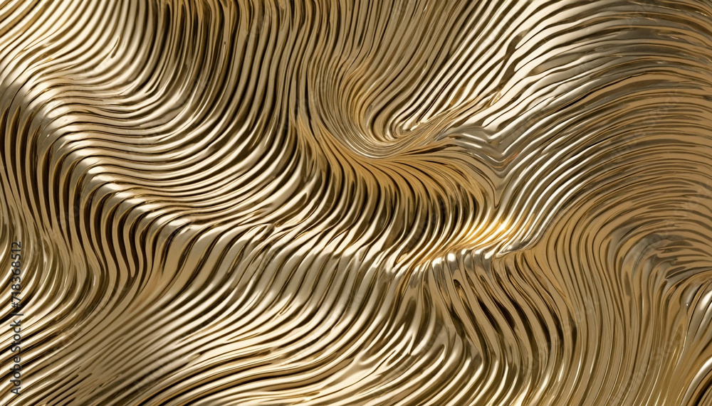 Curved metallic texture, digital rendering Curved metallic texture, digital rendering