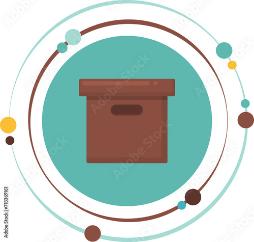 Banker's box document storage graphic icon symbol