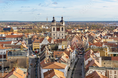 Wittenberg skyline from Castle Church tower photo
