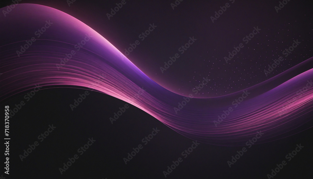 Vibrant pink and purple wave with texture on black background, abstract wide banner design Vibrant pink and purple wave with texture on black background, abstract wide banner design