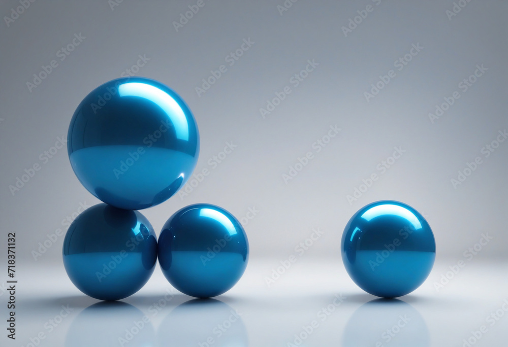 Blue orbs, 3-dimensional visualization Blue orbs, 3-dimensional visualization