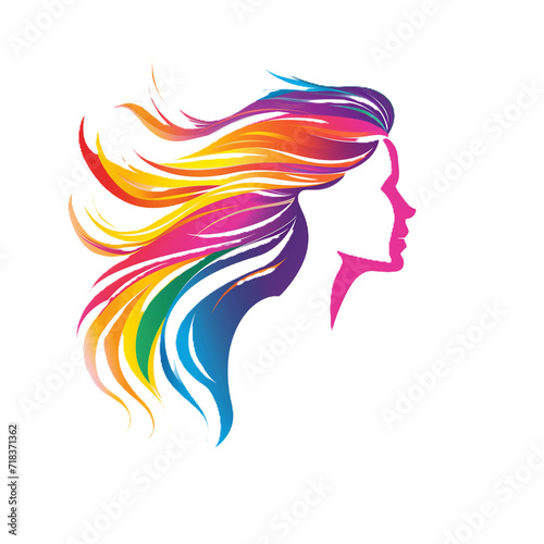 Colorful silhouette symbolizing empowerment and strength in png