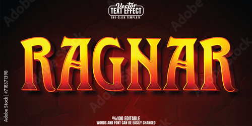 Viking editable text effect, customizable nordic and celtic 3D font style