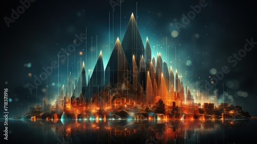 Abstract futuristic background. Futuristic Sci-Fi City. 3D Rendering