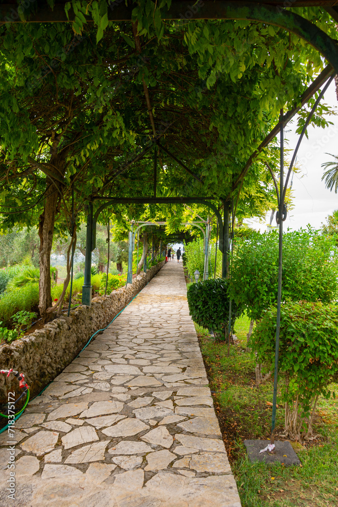Garden of the Achilleion on the island of Corfu