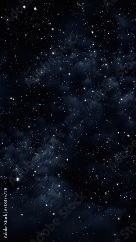  the night sky is full of stars and the sky is filled with dark blue clouds and a few white stars.