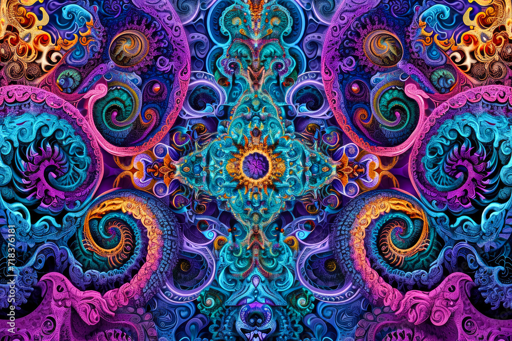 kaleidoscope of vibrant colors