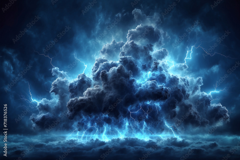 lightning clouds, electric sparks