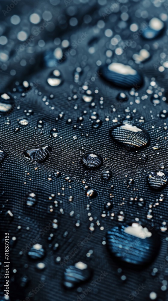 Fabric with water droplets.