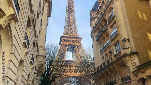 Paris, France, Eiffel Tower background, Valentine's day concept. Love locks attached to a bridge on the river Seine, Love symbols 