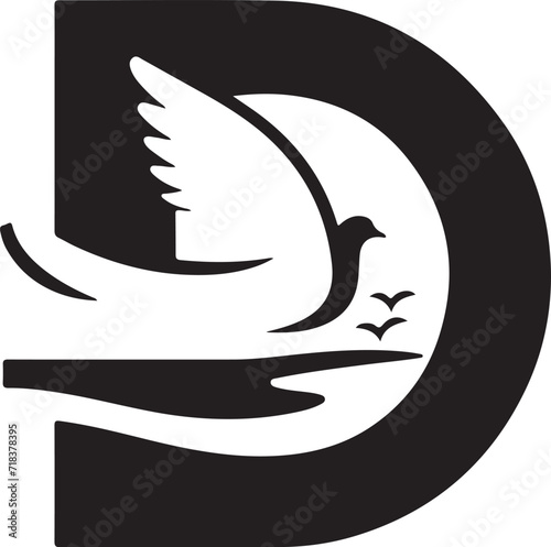 Alphabet D Logo Icon Vector illustration, D letter vector logo ideas, iconic logo, premium logo icon