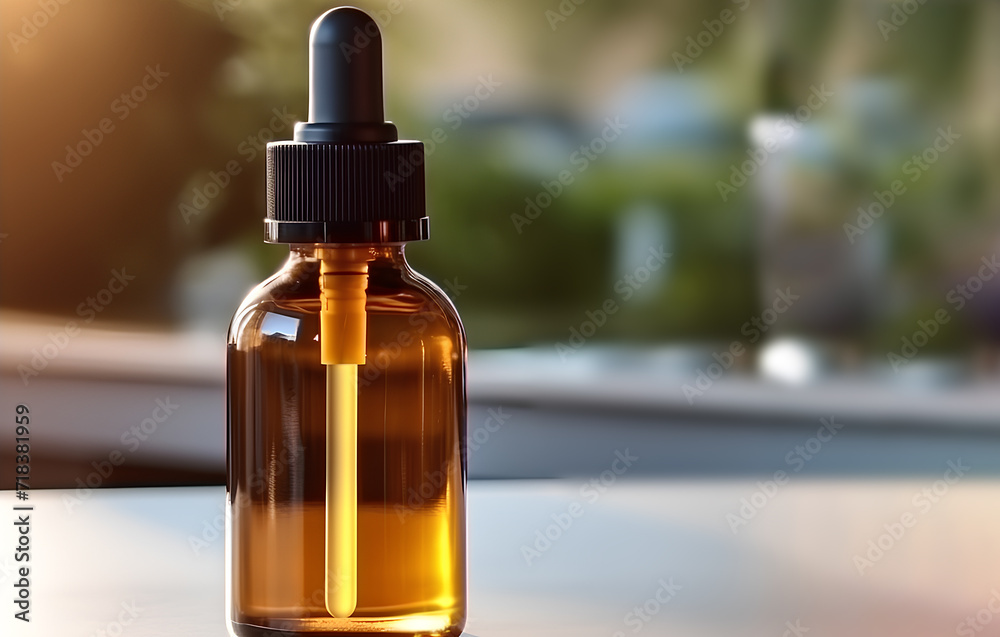 Serum bottle with blank label. Cosmetics. Skin care concept. Serum bottle with blank label. Cosmetics. Skin care concept.