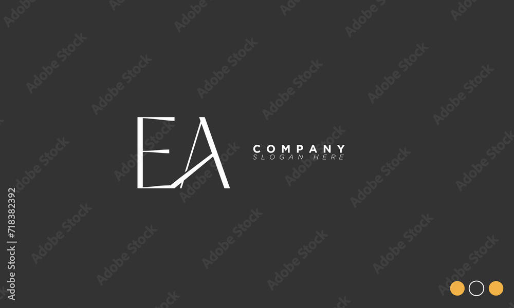 EA Alphabet letters Initials Monogram logo AE, E and A EA Alphabet letters Initials Monogram logo AE, E and A