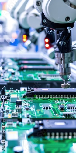 Electronics factory. High p...