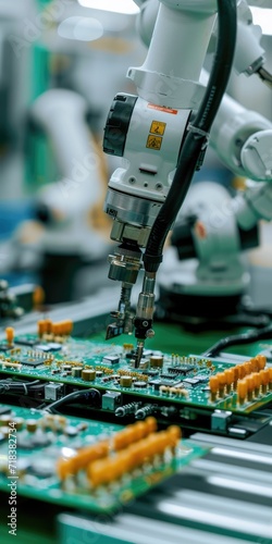 Electronics factory. High p...