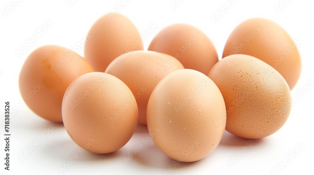 two chicken egg isolate on white background. Ai Generative two chicken egg isolate on white background. Ai Generative