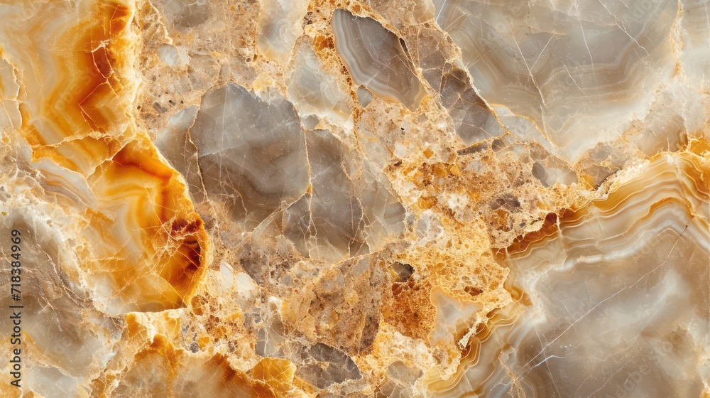 Backgrounds and textures: surface of beautiful decorative stone, abstract blue and yellow pattern of cracks, spots and stains, natural background Backgrounds and textures: surface of beautiful decorative stone, abstract blue and yellow pattern of cracks, spots and stains, natural background