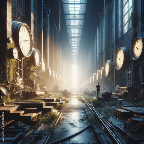 Wallpaper Mural the image of being chased by time, running out of time Torontodigital.ca