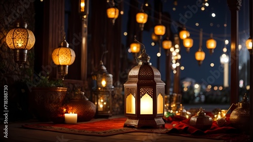 Ramadan Islam Holiday Religion illustration, generative ai 