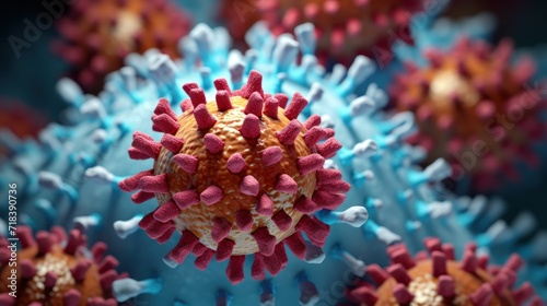 Coronavirus. Covid 19. Flu. Flu Concept. Flu Virus. Virus. Pandemic Concept. Epidemic Concept. virus 3d illustration.  © John Martin