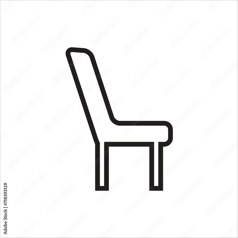 chair vector icon line template chair vector icon line template