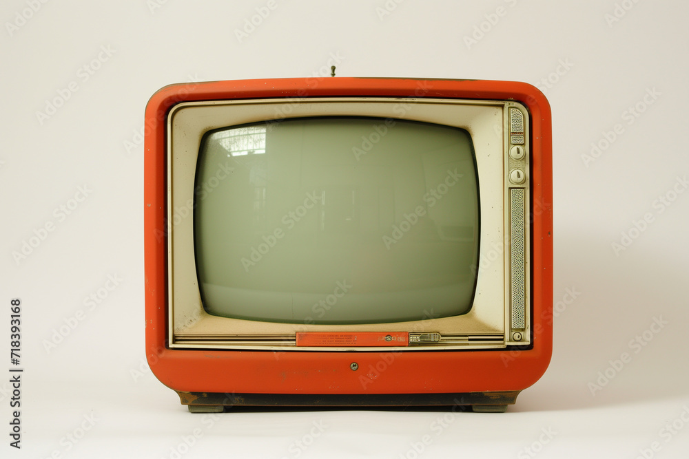 old retro red television
