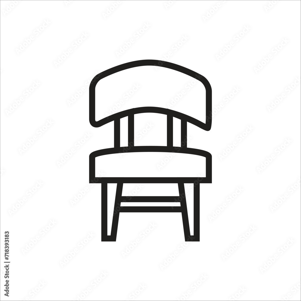 chair vector icon line template chair vector icon line template