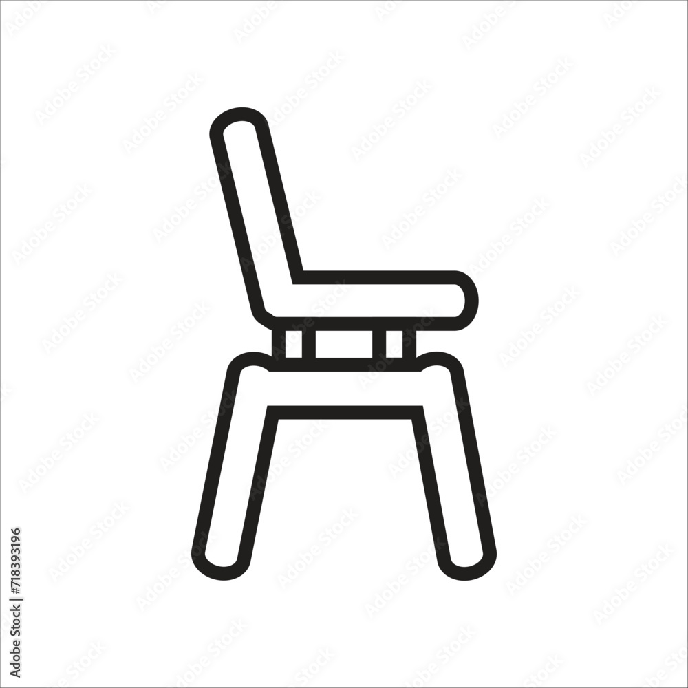 chair vector icon line template chair vector icon line template