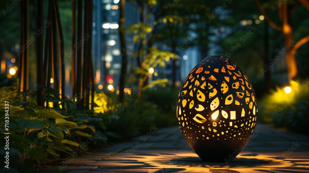 Fototapeta premium Decorative street lights. Generative AI