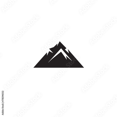 Mountain in cartoon  doodle style . Image for t shirt. Isolated 2d vector illustration in logo  icon  sketch style  Eps 10  black and white. AI Generative