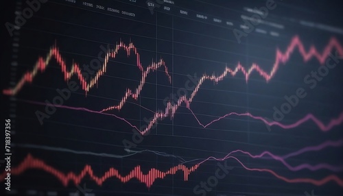 Business graph or chart stock market or forex trading graph in graphic concept suitable for financial investment or Economic trends business. Generative AI