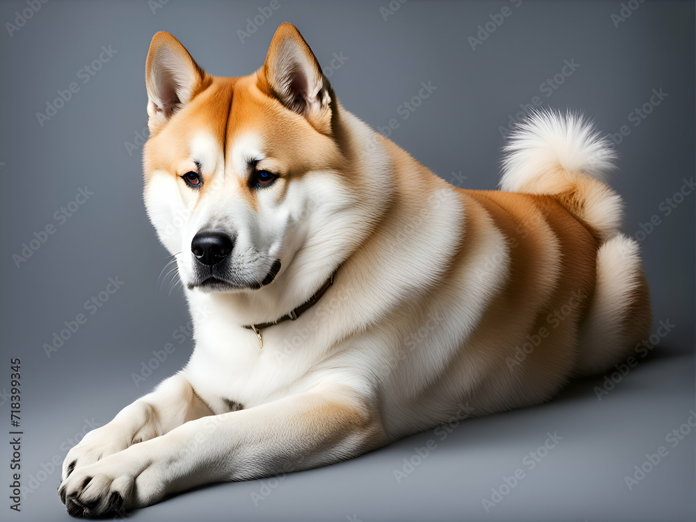 Portrait of the Akita dog