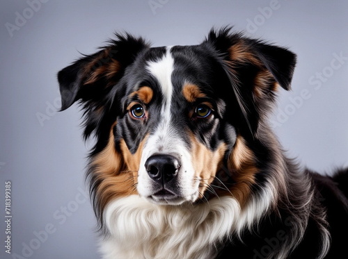 Portrait of the Australian shepherd dog © gmstockstudio