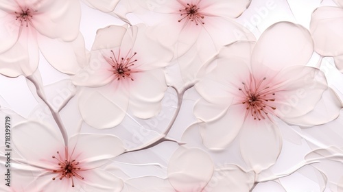  a close up of a bunch of flowers on a white background with a pink center surrounded by smaller white flowers.