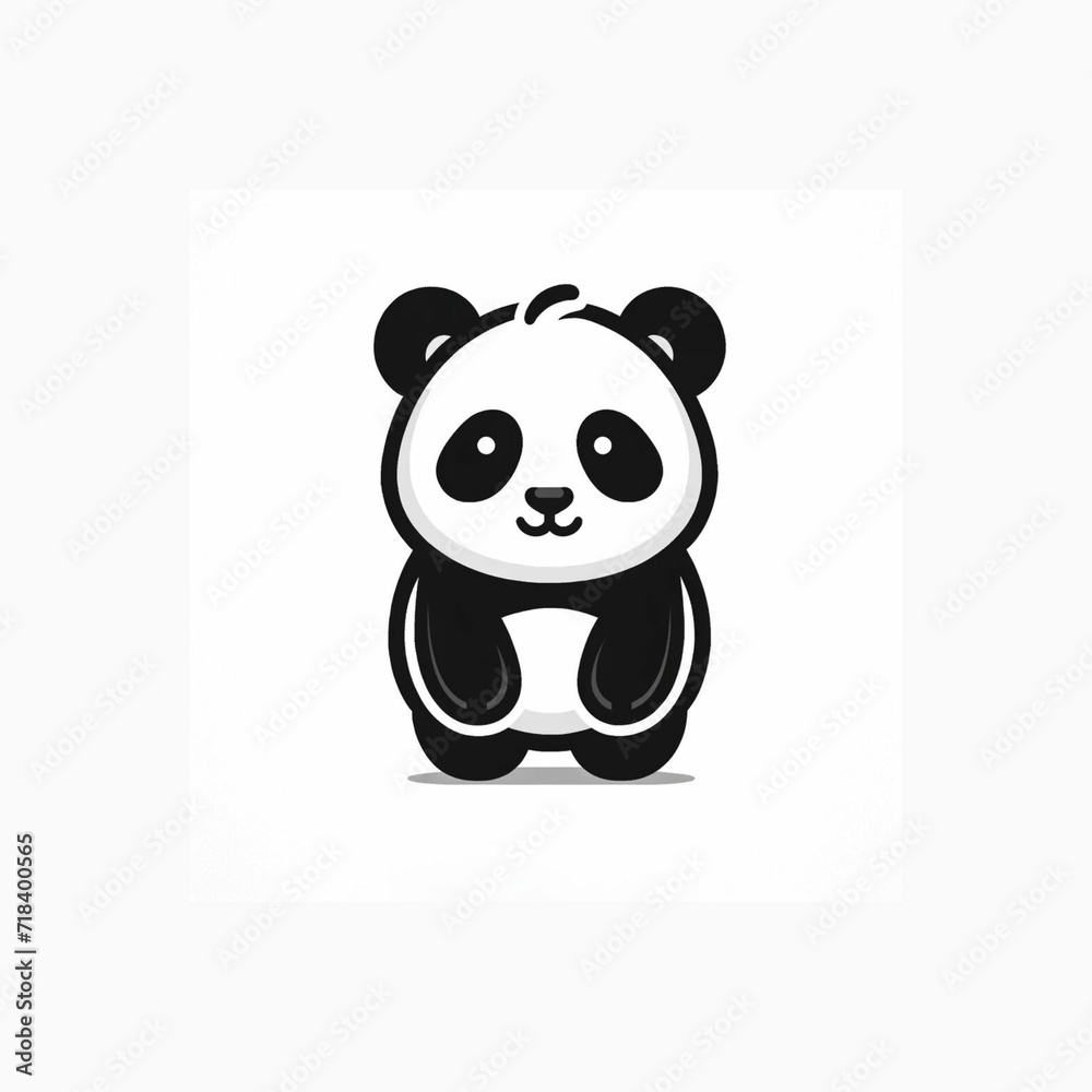 Naklejka premium panda vector illustration in white background