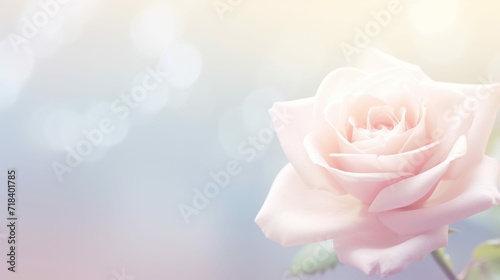 Pink Rose With Blurry Background