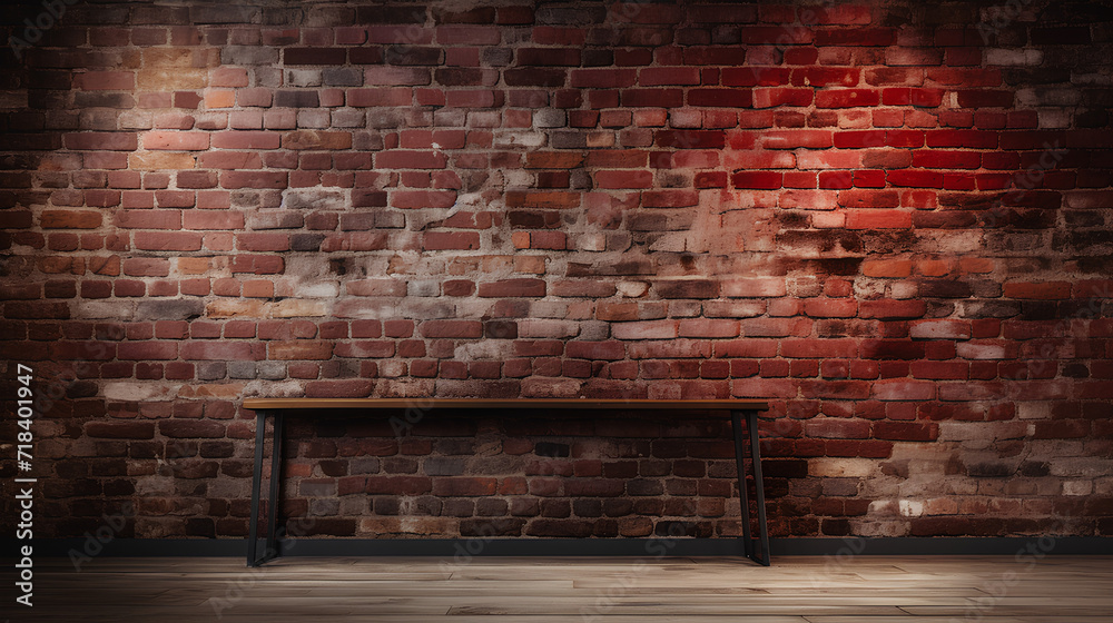 Mockup dark red brick wall Mockup dark red brick wall