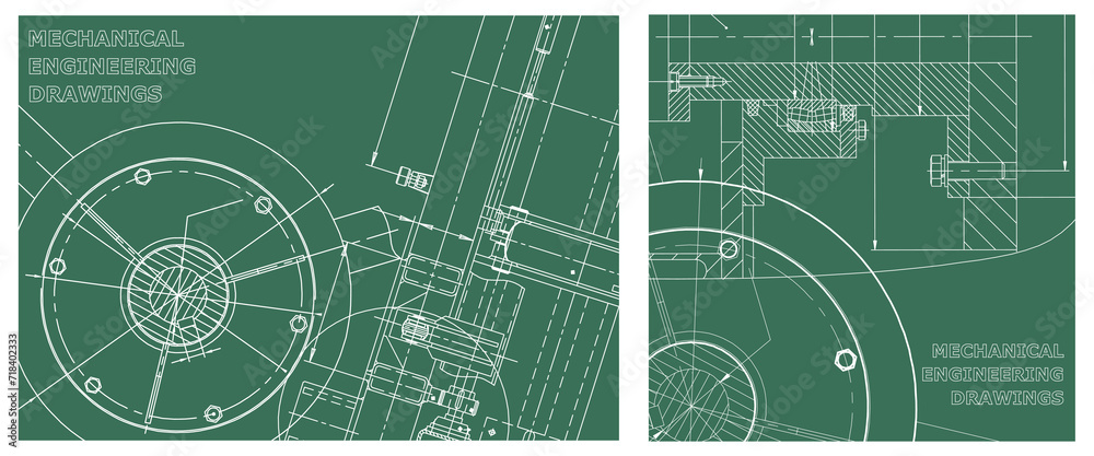 Engineering illustration set. Cover, flyer, banner, background Engineering illustration set. Cover, flyer, banner, background