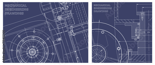 Engineering illustration set. Cover, flyer, banner, background