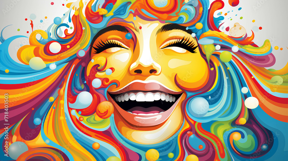 HAPPINESS. illustration concept HAPPINESS. illustration concept