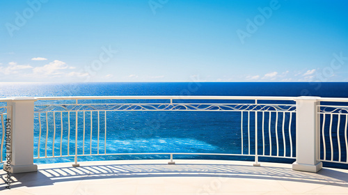 Luxury Cruise Ship on Blue Ocean  Travel and Sea Vacation  Sunny Sky and Ship Deck  Mediterranean Leisure  Nautical Journey and Maritime Vessel  Splash and Coast Views