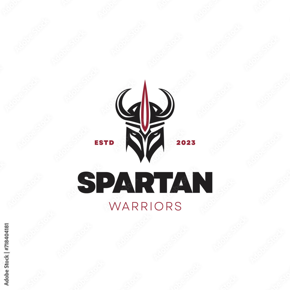 viking spartan logo design illustration viking spartan logo design illustration