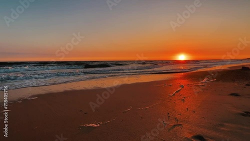 Wallpaper Mural Sunset on the beach in Golubitskaya. Beautiful sunset on the background of the sea. Sunset landscape, amazing light of nature. The background of the nature environment.The Sea of Azov. Golubitskaya 4К Torontodigital.ca