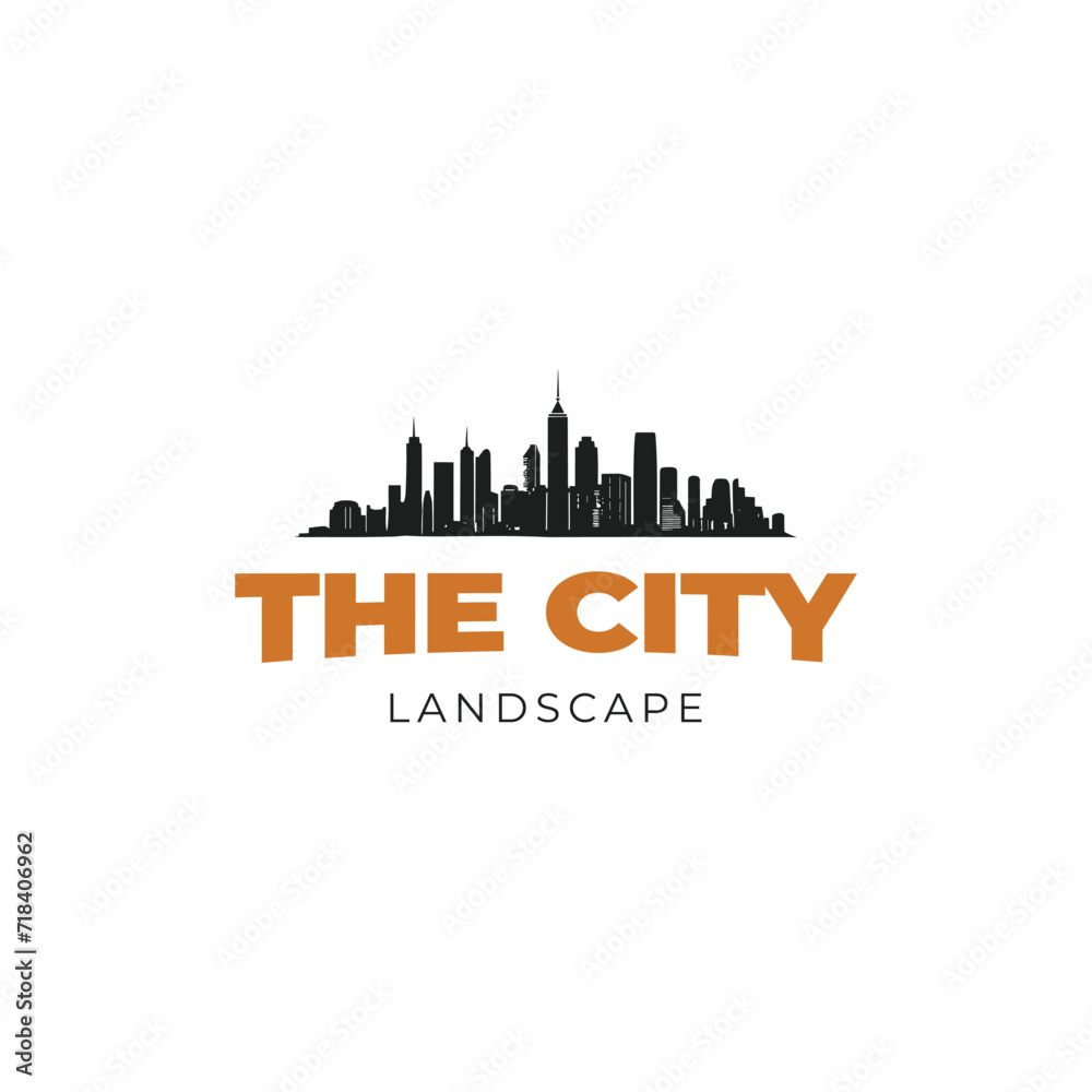 city landscape logo,city skyscrapper logo