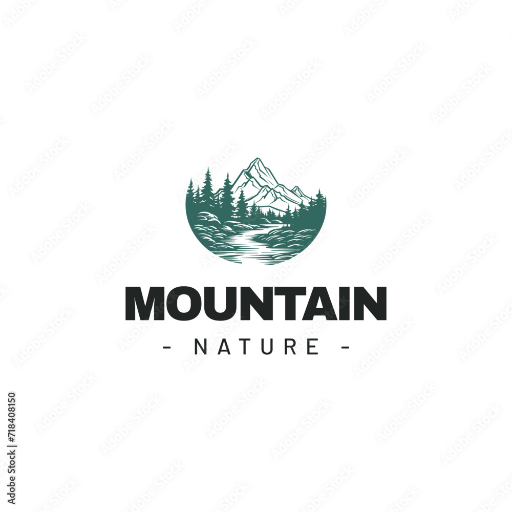 mountain Sea Lake River Evergreen Forest Mountain Landscape Silhouette