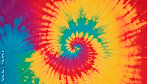 colorful rainbow tie-dye on cotton fabric abstract texture background. Trend colorful explosion wallpaper. hippie background.