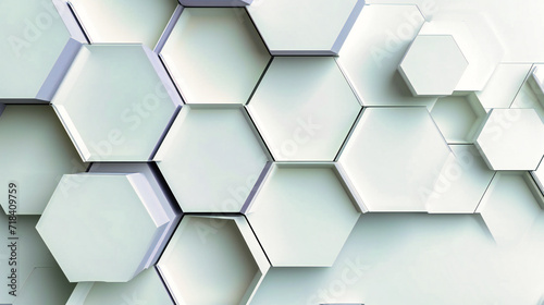 Hexagonal Pattern and Abstract Design, Geometric and Futuristic Background, White and Graphic Texture, Modern and Technology Concept, Creative and Stylish Illustration